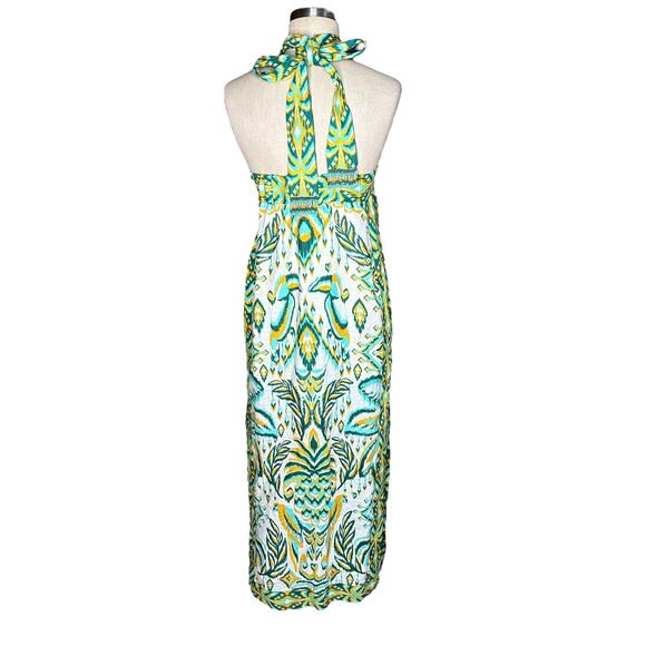 FARM RIO Tropical Tapestry Halter Neck Maxi Dress Women's Size Medium NWT - Picture 4 of 12